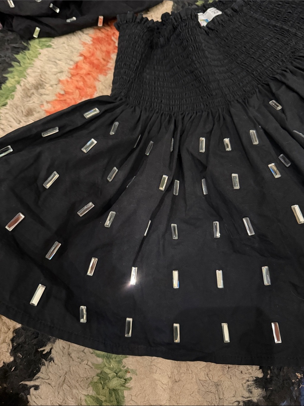 QUEEN OF SPARKLES Black Embellished Two-Piece Skirt Set - Picture 5 of 5
